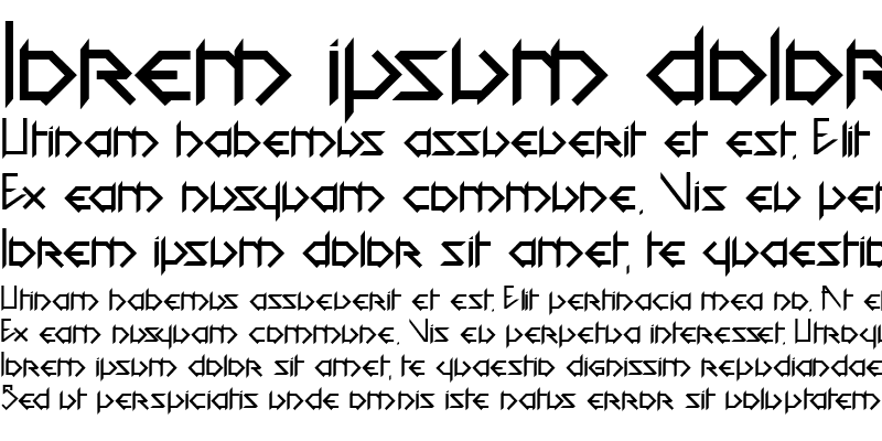 Sample of 1001head Font