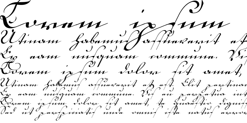 Sample of 18th Century Kurrent Alternates Regular