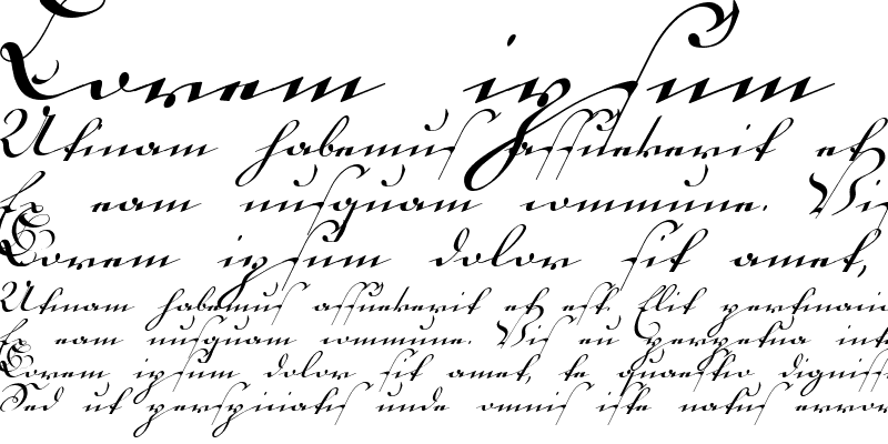 Sample of 18th Century Kurrent Regular