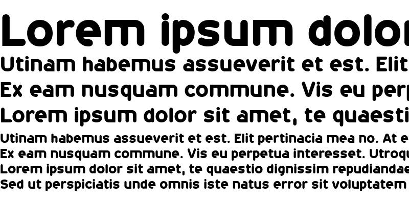 Sample of 20th Century Font Bold