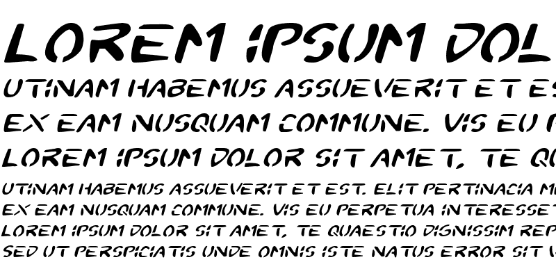 Sample of 2Toon Expanded Italic