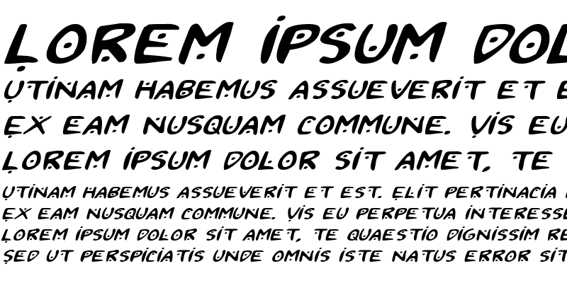 Sample of 2Toon2 Expanded Italic