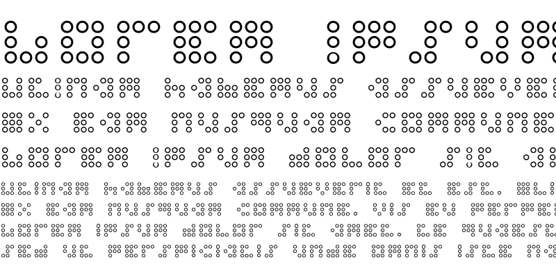 Sample of 3x3 dots Outline Regular