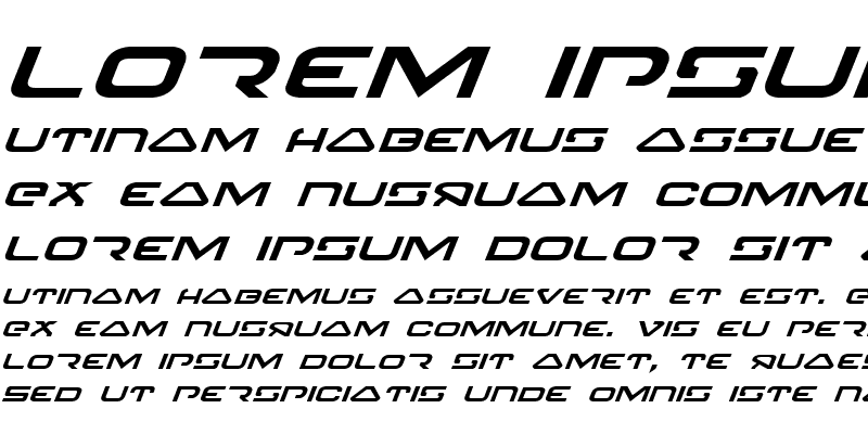 Sample of 4114 Blaster Expanded Italic Expanded Italic