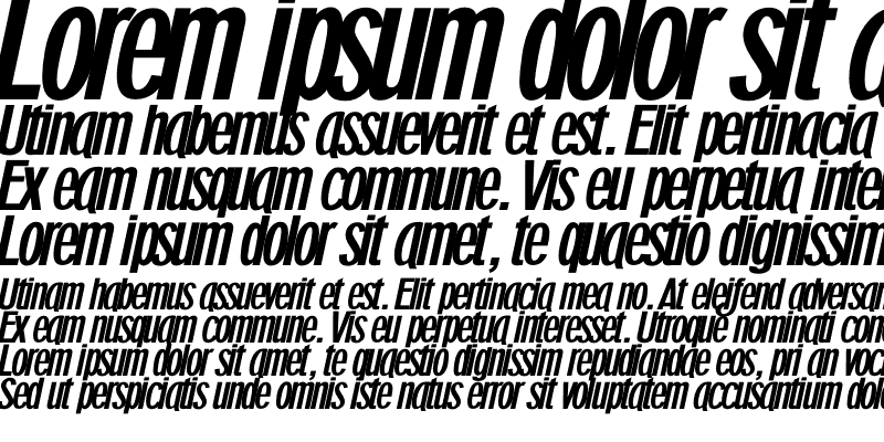 Sample of 5AM Superchalmers Italic