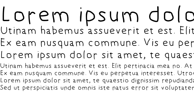 Sample of 5yearsoldfont