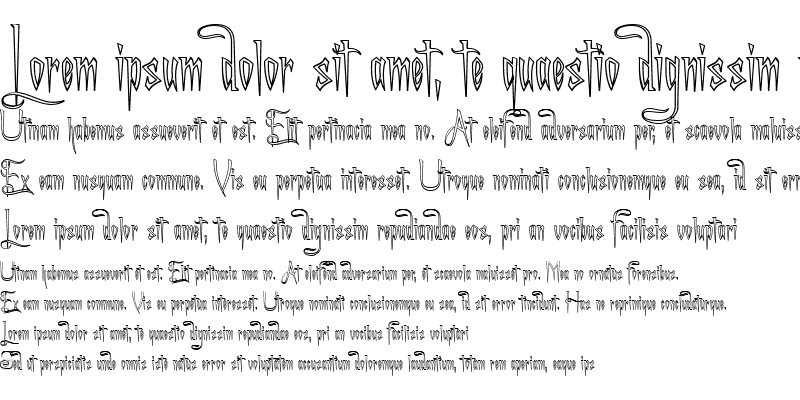 Sample of A Charming Font Outline