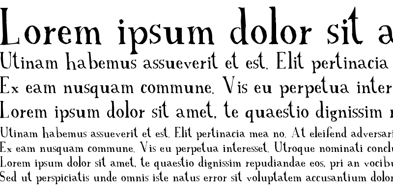 Sample of A Font with Serifs Regular