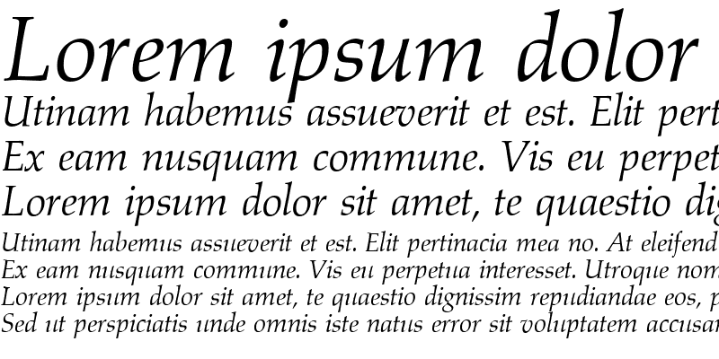 Sample of A760-Roman Italic