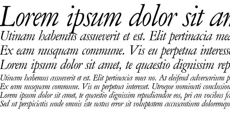 Sample of A771-Roman Italic