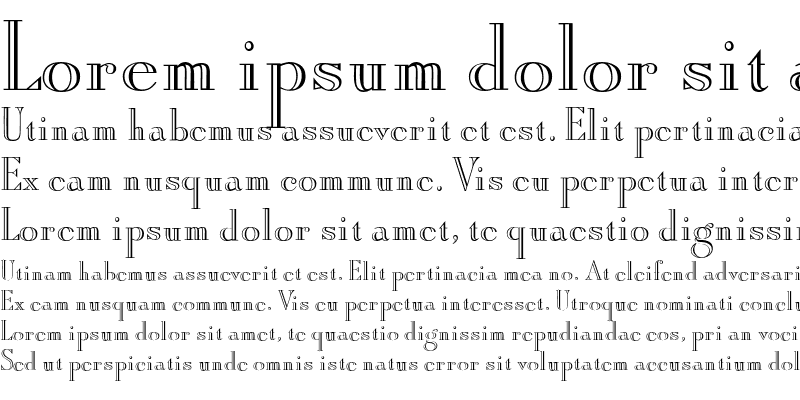 Sample of A820-Roman-Openface