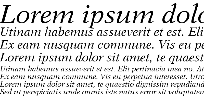 Sample of A831-Roman Italic