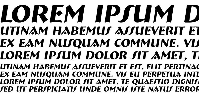 Sample of a_Bremen Italic