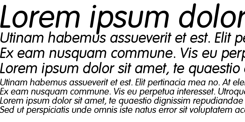 Sample of a_FuturaRound Italic
