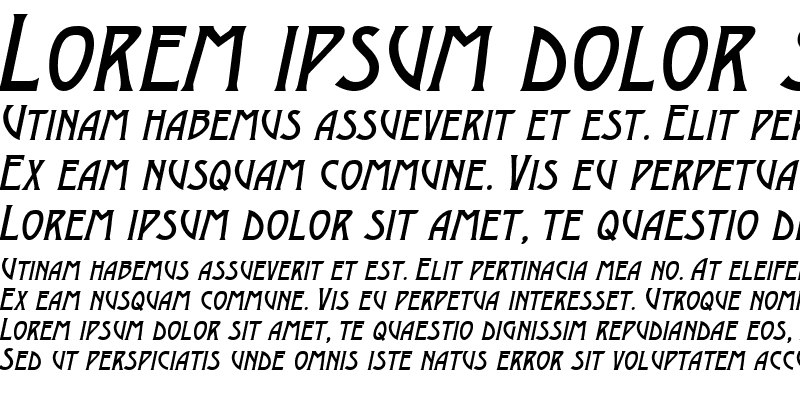 Sample of a_ModernoCaps Italic