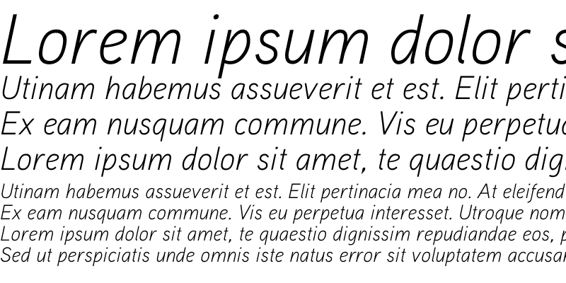 Sample of Aaux ProLight Italic OSF