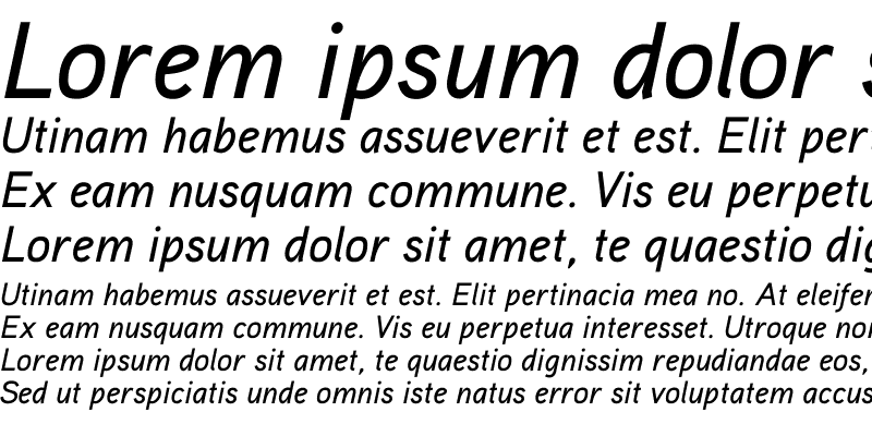 Sample of Aaux ProMedium Italic OSF Regular