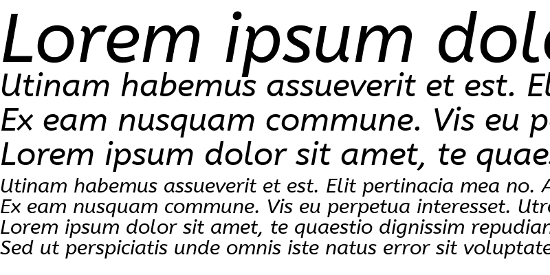 Sample of ABeeZee Italic