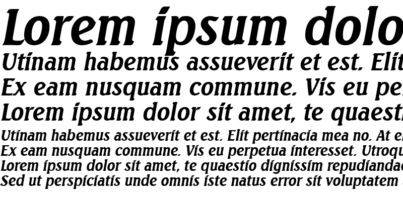 Sample of AbelBecker Bold Italic