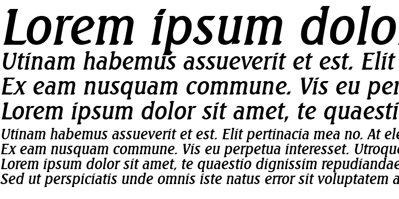 Sample of AbelBecker Italic