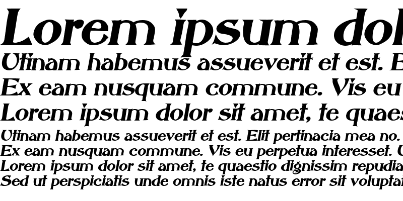 Sample of AbottOldStyle Bold Italic