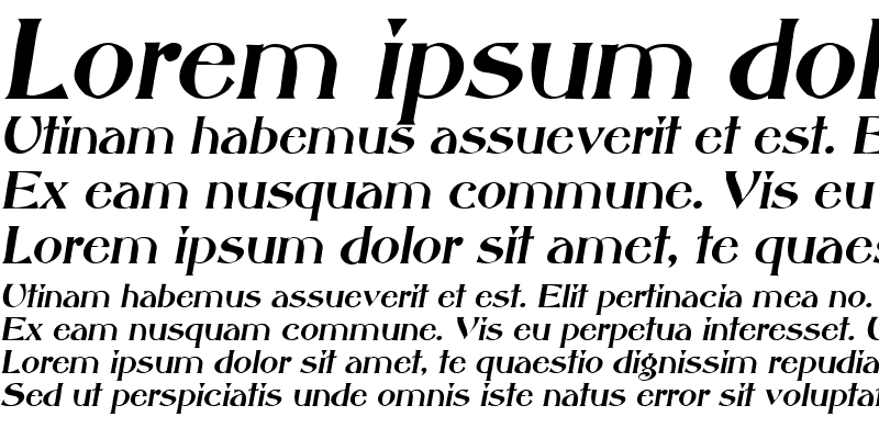 Sample of AbottOldStyle Italic