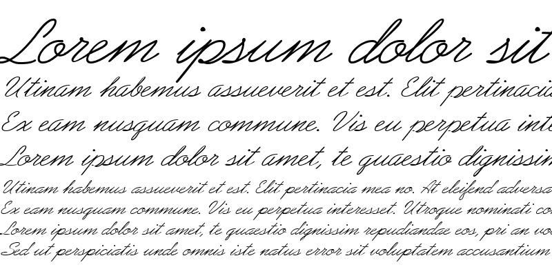 Sample of Abrazo Script SSi Italic