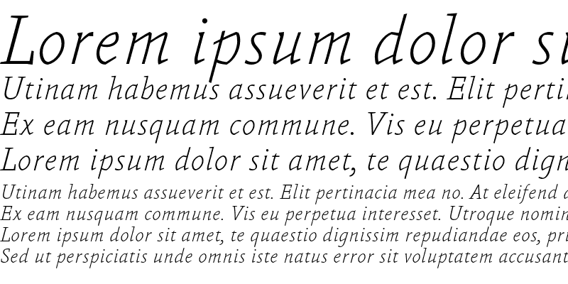 Sample of Absara Thin Italic