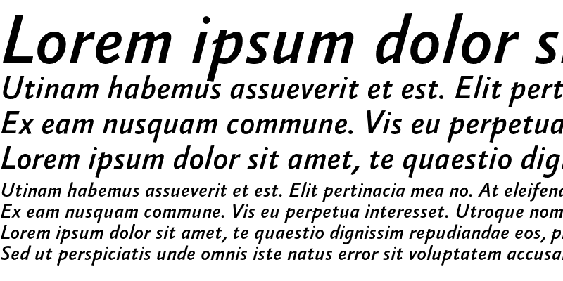 Sample of AbsaraSans-MediumItalic