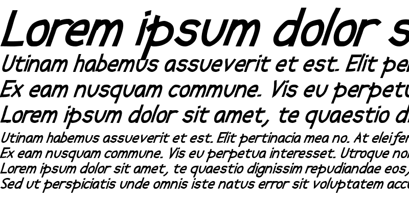 Sample of Abscissa Bold Italic