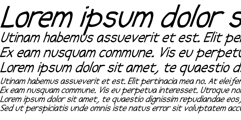 Sample of Abscissa Italic