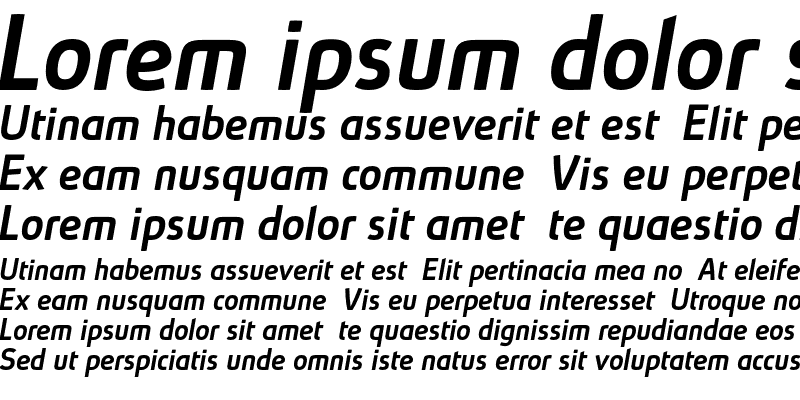 Sample of Absolut Pro reduced Medium Italic