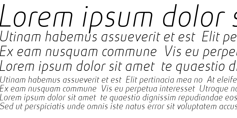 Sample of Absolut Pro reduced Thin Italic