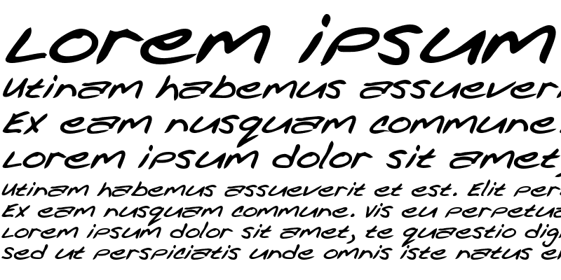 Sample of AcaciasHand Bold Italic