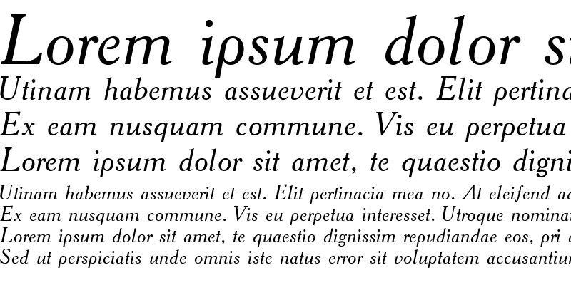 Sample of Academia Italic