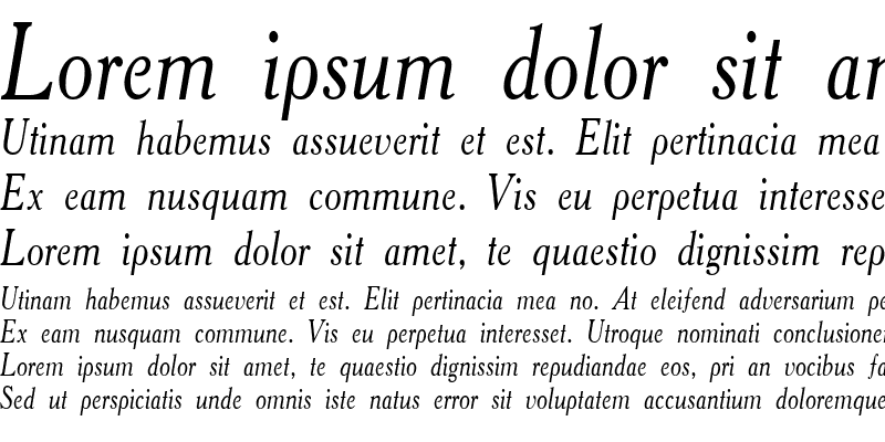 Sample of Academy Old Narrow Italic