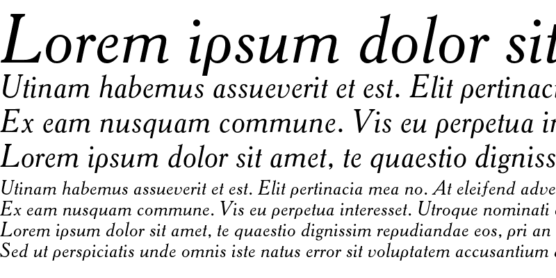 Sample of AcademyC Italic
