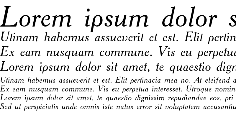 Sample of AcademyCTT Italic
