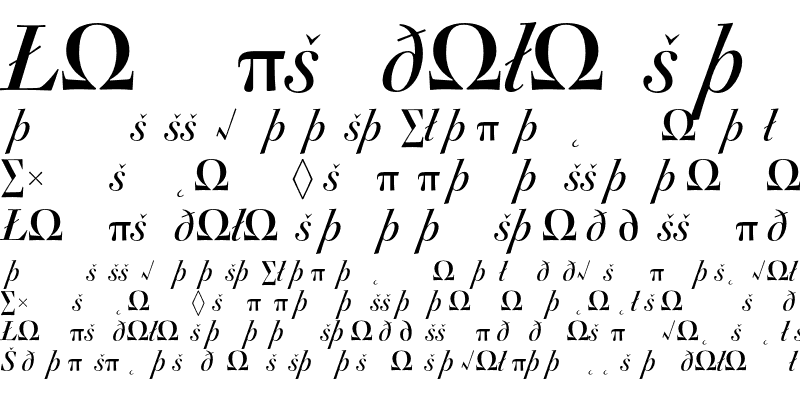 Sample of Acanthus Expert Italic