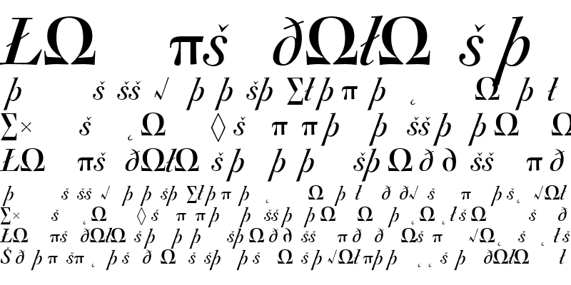 Sample of Acanthus Italic