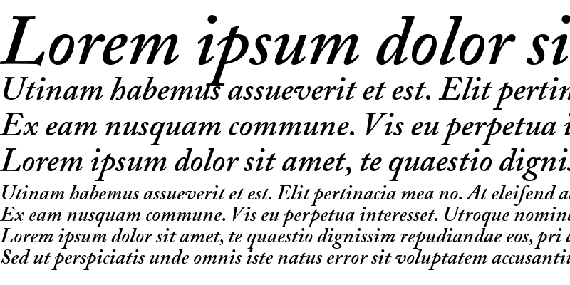 Sample of ACaslon Regular Bold Italic