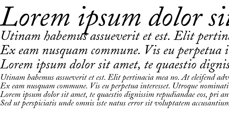 Sample of ACaslon Regular Italic