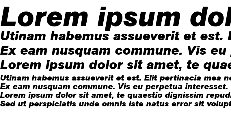 Sample of Accidalia URW Bold Italic