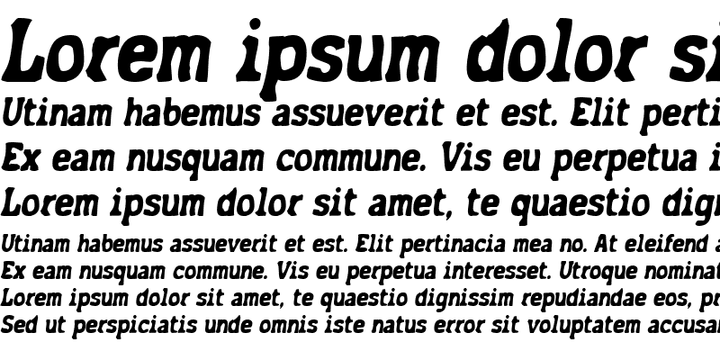 Sample of AcckCondensed Italic