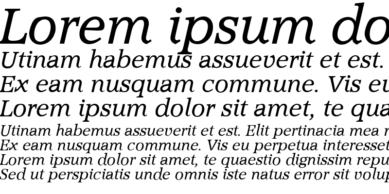 Sample of Accolade Italic