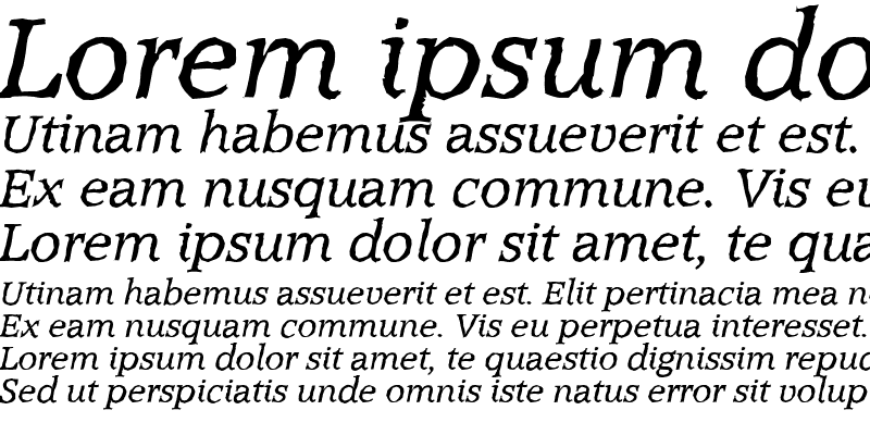 Sample of AccoladeAntique Italic