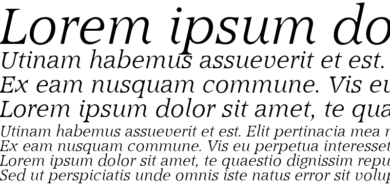 Sample of AccoladeLH Italic