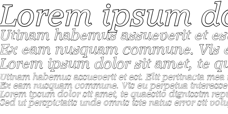 Sample of AccoladeOutline Italic