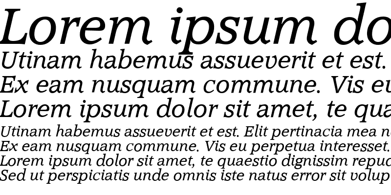 Sample of AccoladeSerial Italic