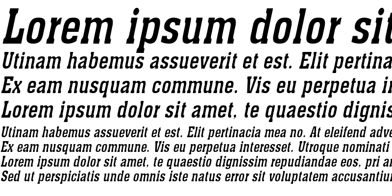 Sample of Ache Condensed Italic